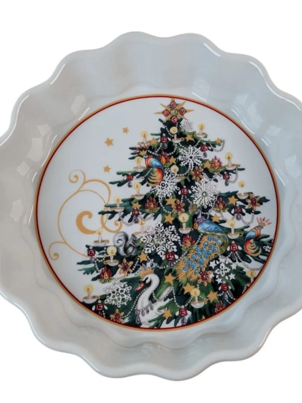 Williams Sonoma Pie Plate Baking Dish Twas the Night Before Christmas 9